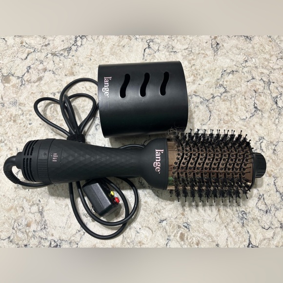 L\'ange Black Hair Dryer Brush with Cover